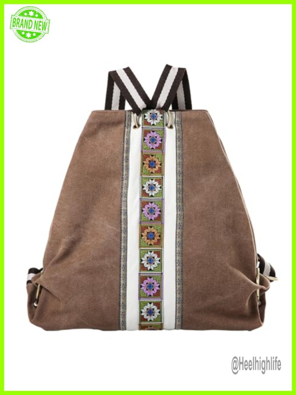 Canvas Backpack Daypack Anti-Theft Travel Bag Casual Shoulder Bag